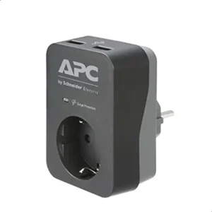 APC Essential SurgeArrest 1 Outlet 2 USB Ports Black 230V - PME1WU2B-GR - Image 3