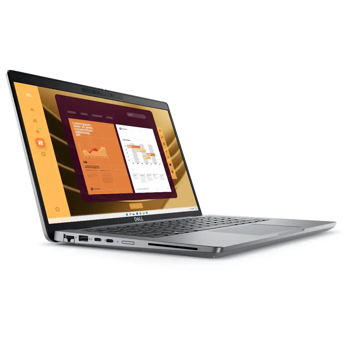 Dell Latitude 5450 14-Inch Laptop Side Left View with Intel Core i7-1355U, 16GB RAM, 512GB SSD, DOS - Available in Egypt