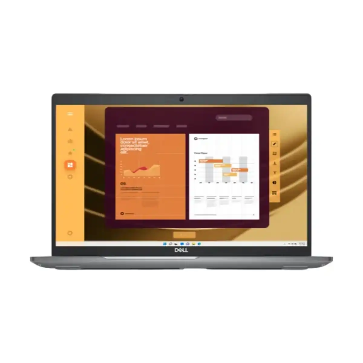 Dell Latitude 5550 15.6 Inch Laptop Front View Intel Ultra 5 125U, 8GB RAM, 512GB SSD, Integrated Intel Graphics, DOS, Gray Color