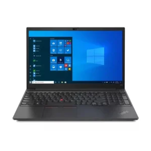 Front view of Lenovo ThinkPad E15 laptop featuring 15.6-inch Full HD display and slim bezels – Core i5, 8GB RAM, Egypt version