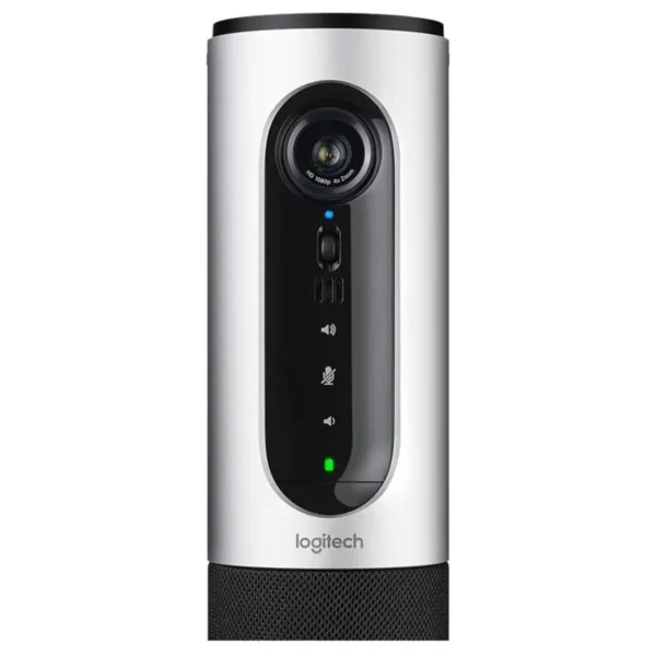 Logitech ConferenceCam Connect with camera lens open and ready for video calls