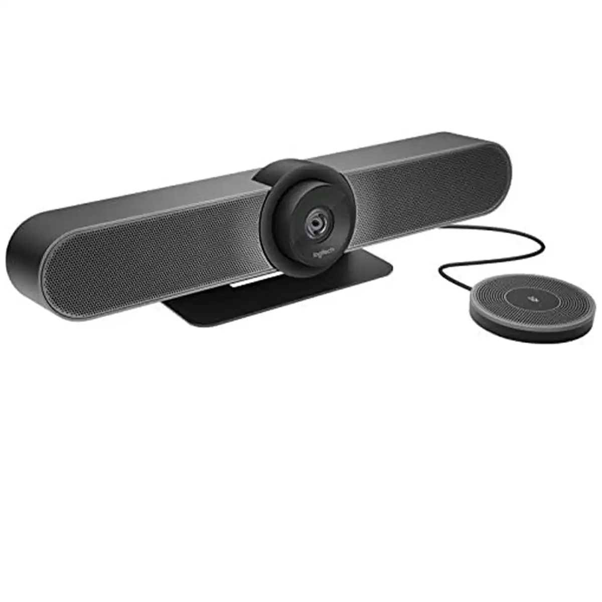 Logitech MeetUp Expansion Microphone 989‑000405 connected to MeetUp ConferenceCam for hybrid meetings in Egypt