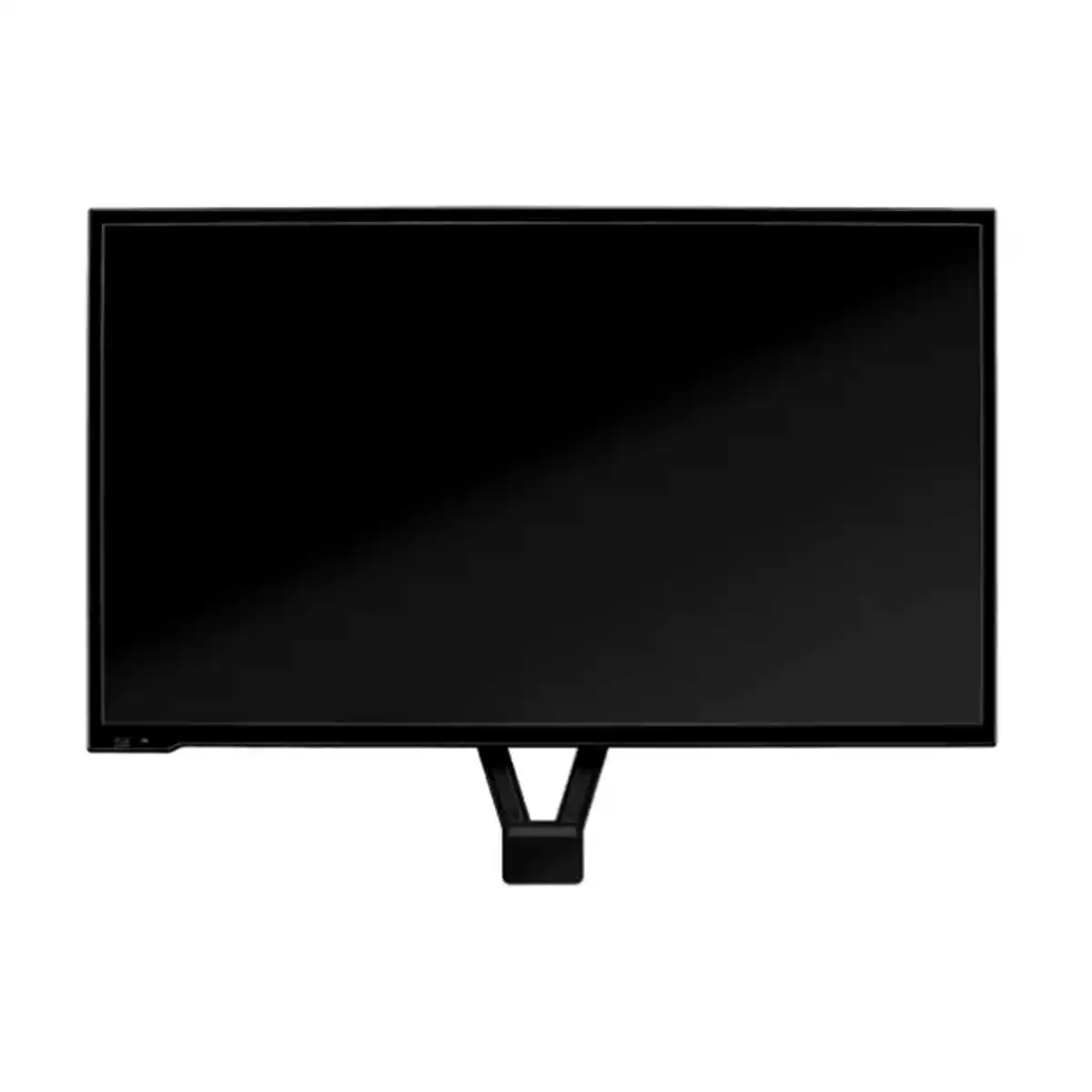 Front view of Logitech MeetUp XL Mount installed below a large TV, showing VESA compatibility in Egypt