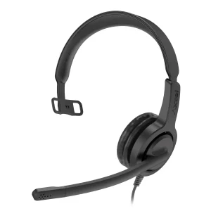 Axtel Voice 28 Mono QD Wired Headset with Noise-Cancelling Microphone – AXH-V28M (Black)